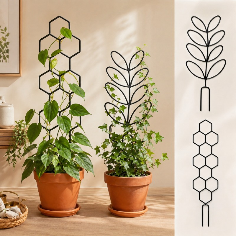 Terracotta Pot - 2/4pcs Plant Support Fixed Frame Lattice