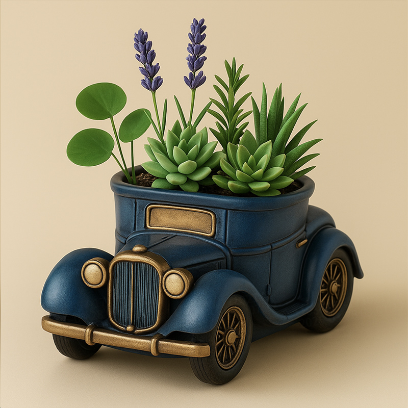 3D Vintage Bus Car Succulent P - đánh giá và giá Succulent Set