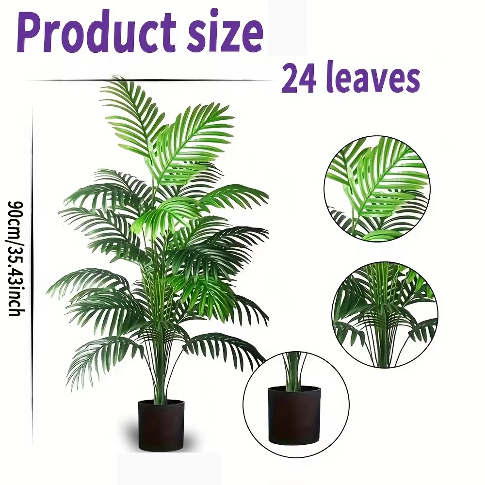 24 Leaves Areca Palm Artificia - đánh giá và giá Snake Plant