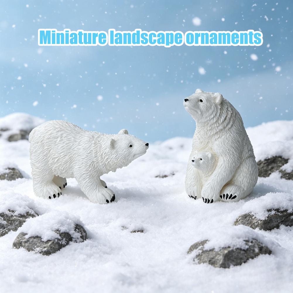 Miniature Polar Bear Figurines - đánh giá và giá Succulent Set