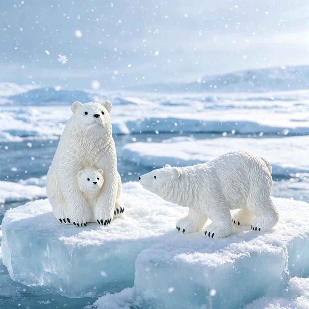 Miniature Polar Bear Figurines - đánh giá và giá Succulent Set