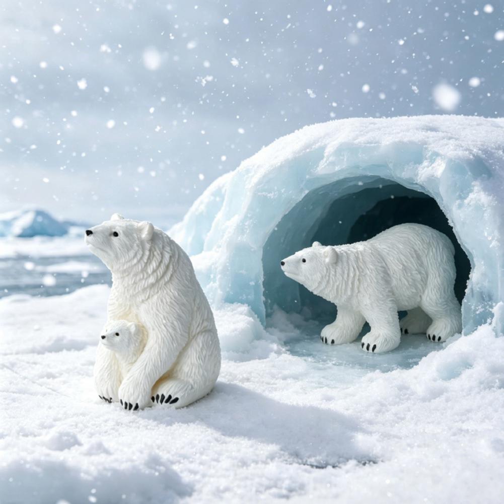 Miniature Polar Bear Figurines - đánh giá và giá Succulent Set