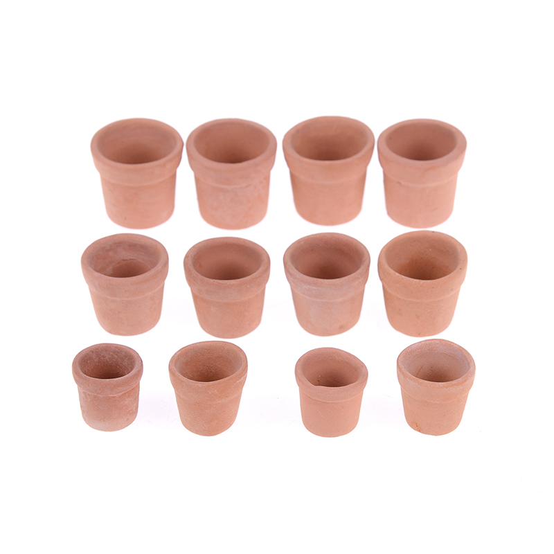 12Pcs Dollhouse 1:12 Mini Clay - đánh giá và giá Terracotta Pot