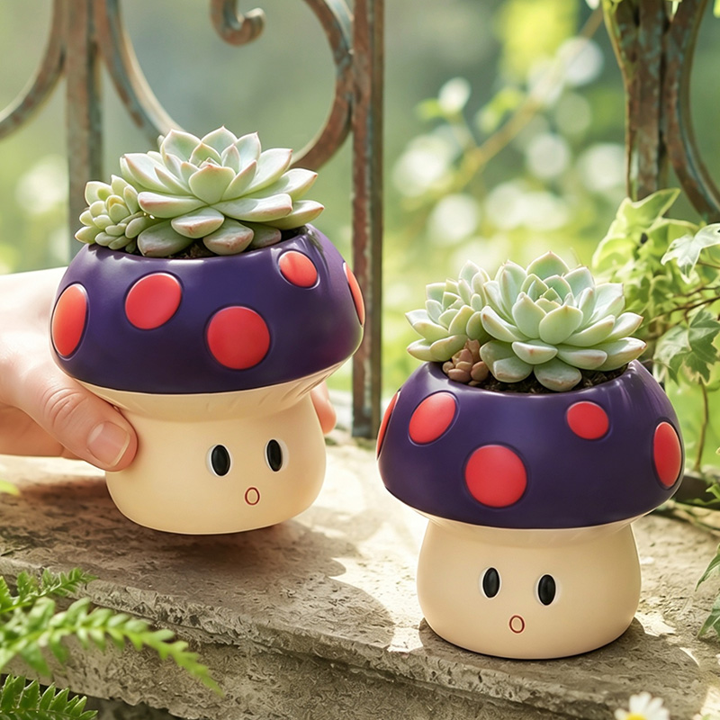 Cute Cartoon Mushroom Resin Su - đánh giá và giá Snake Plant Ceramic