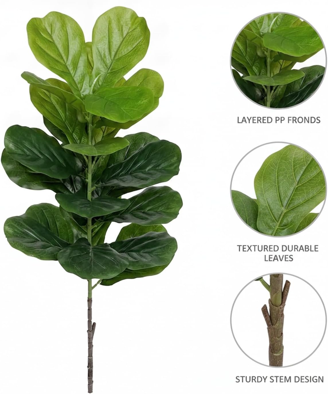 Large Plastic Artificial Fiddl - đánh giá và giá Fiddle Leaf Fig