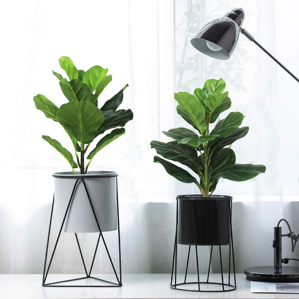 AB33-2Pcs Artificial Fiddle Le - đánh giá và giá Fiddle Leaf Fig