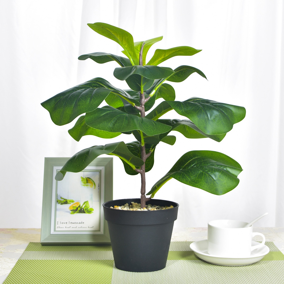 AB33-2Pcs Artificial Fiddle Le - đánh giá và giá Fiddle Leaf Fig