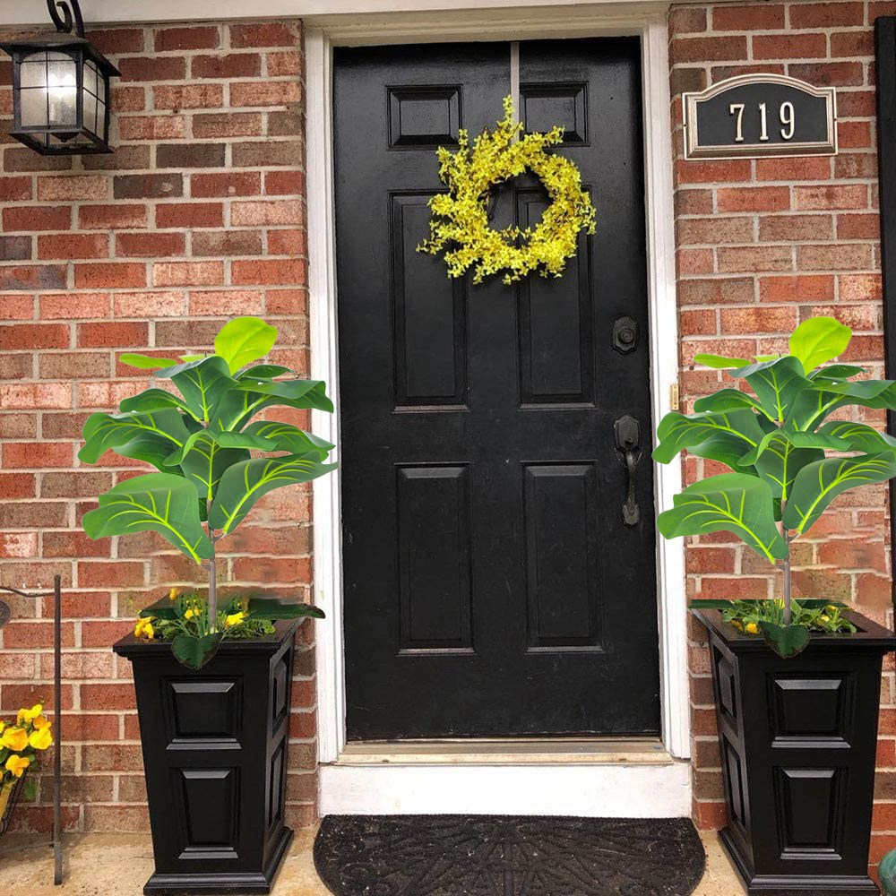 AB33-2Pcs Artificial Fiddle Le - đánh giá và giá Fiddle Leaf Fig